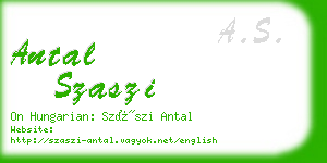 antal szaszi business card